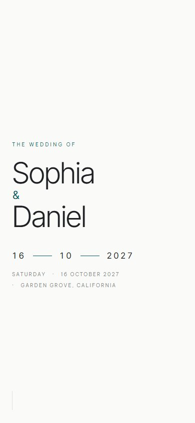 Modern invitation on a phone