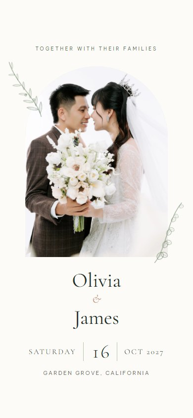 Porcelain invitation on a phone