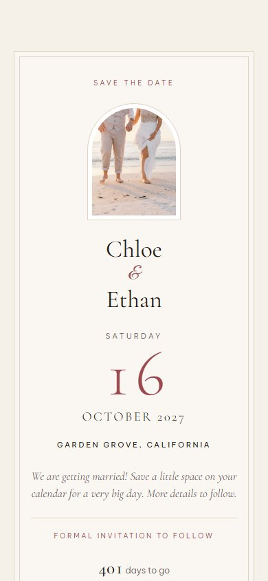 Save the Date invitation on a phone